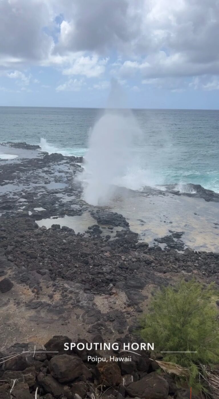 Spouting Horn Blowhole Kauai Itinerary