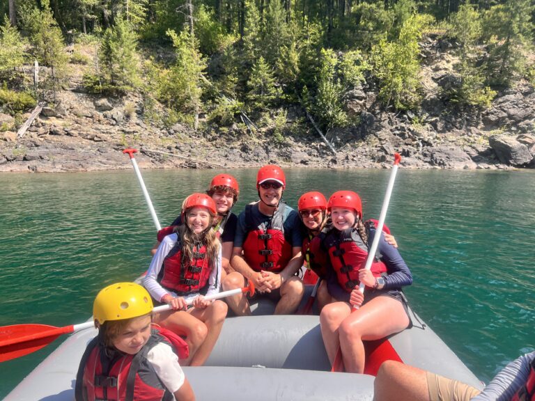 White water rafting on Flathead River in Glacier National Park Montana