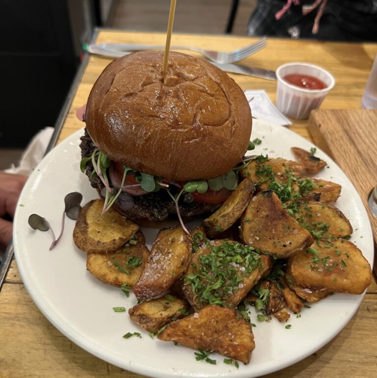 Backslope Brewing burger Columbia Falls,Montana