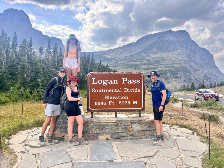 Continental Divide at Logan Pass in Glacier National Park