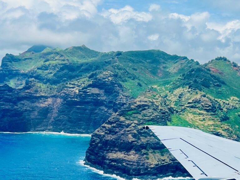 View of Na Pali Coast in Kauai From the Plane
