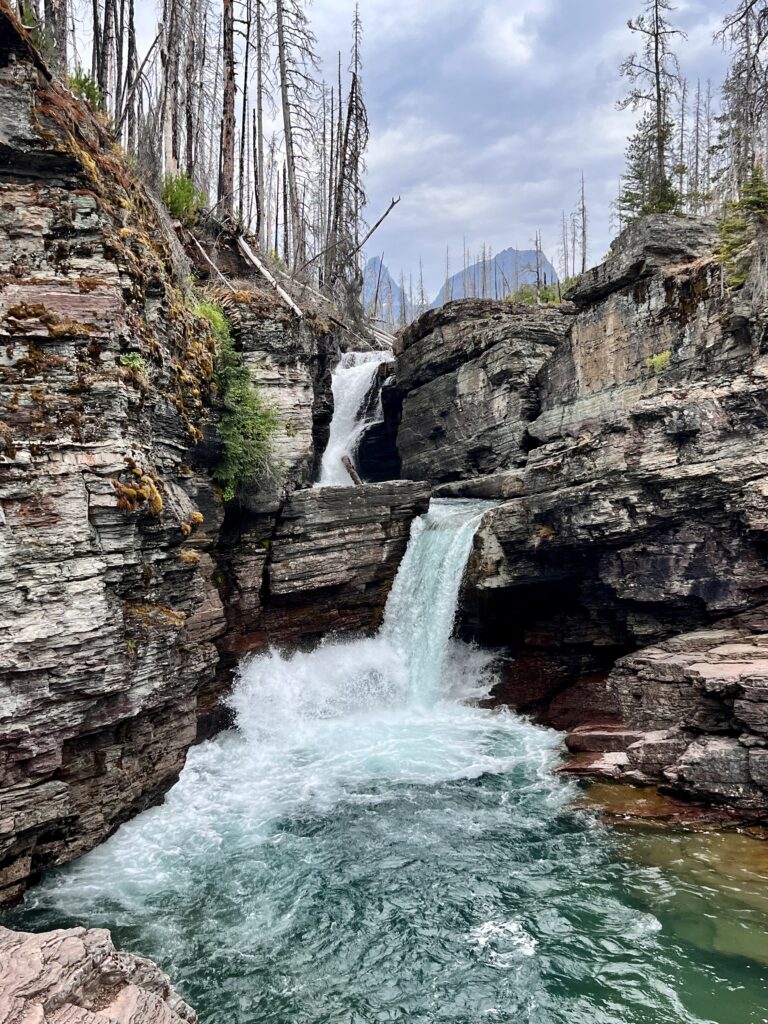 St. Mary's Falls in Glacier National Park, Montana