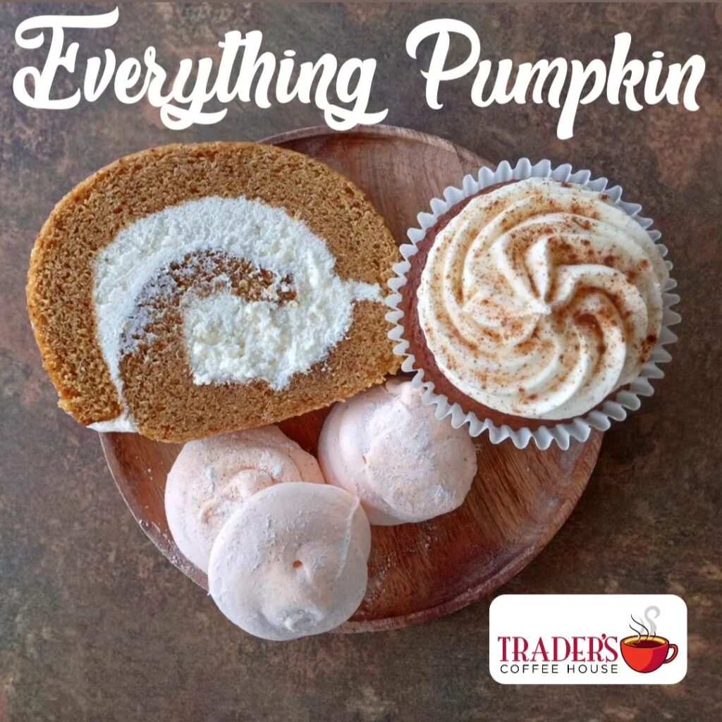 plate of fall pastries at traders coffee house