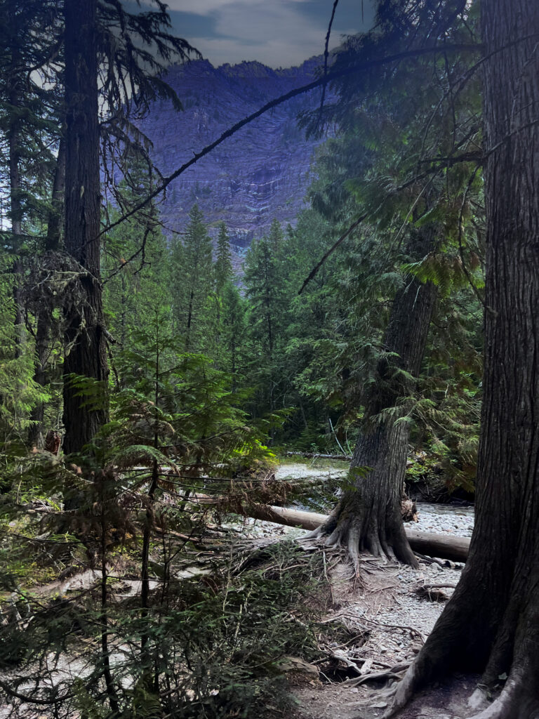 Mountain on Avalanche Lake Trail in Glacier National Park