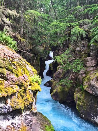 Avalanche Gorge on Avalanche Lake Trail in Glacier National Park