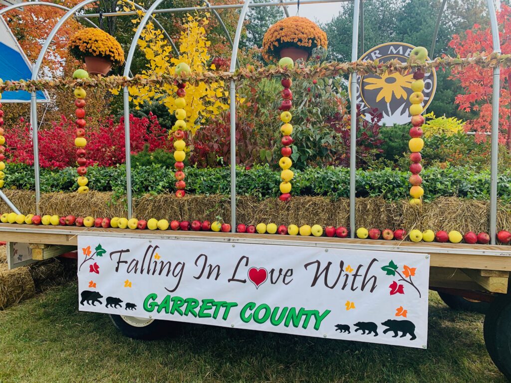 Fall themed float at Autumn Glory Festival in Deep Creek Lake