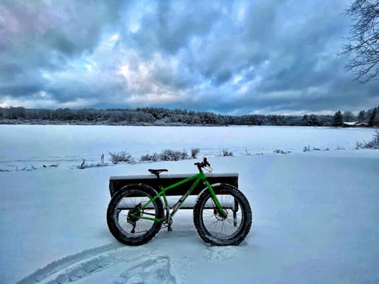 Fat Bikes in the winter at Deep Creek Maryland