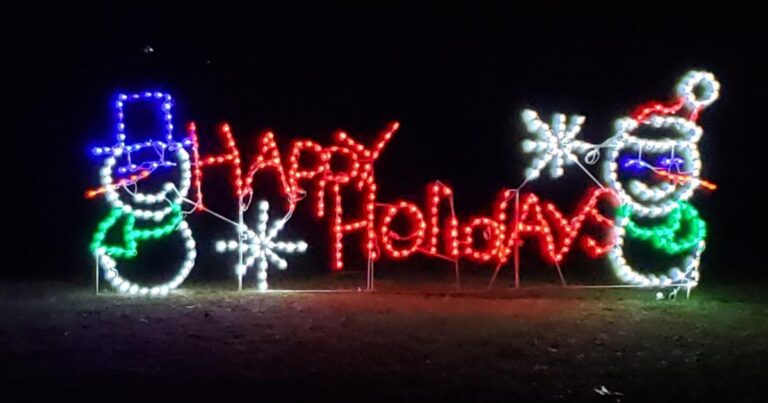 Christmas Light Drive Through Display at Broadford Park in Deep Creek.