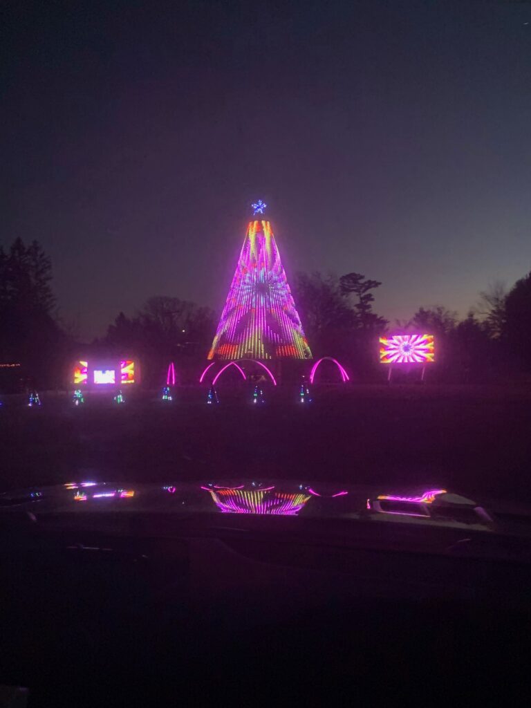 Christmas light show in Deep Creek Maryland