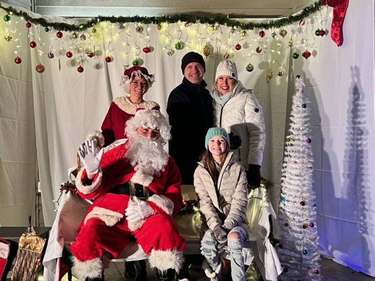 Santa and Mrs. Claus at the Christmas Tree Lighting in Deep Creek Maryland