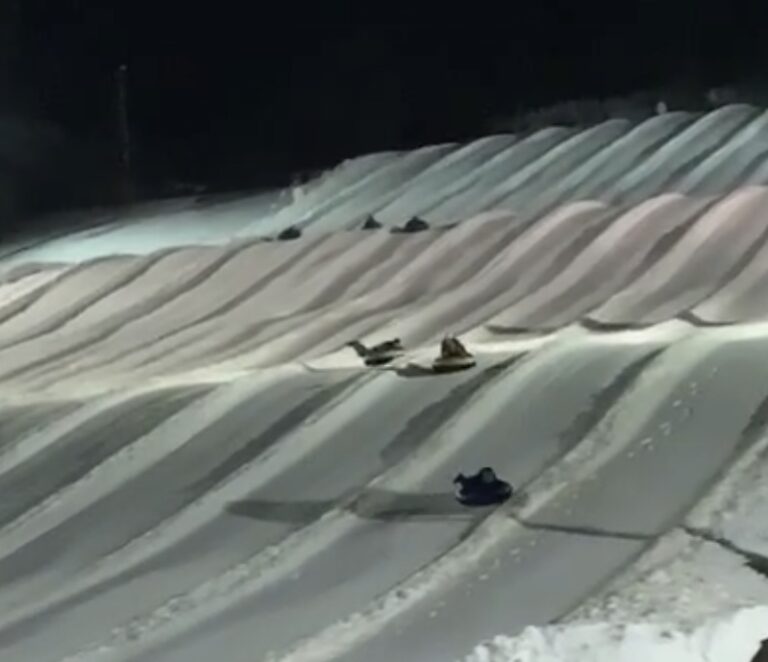 Snow Tubing at Wisp Resort in the winter at Deep Creek Lake