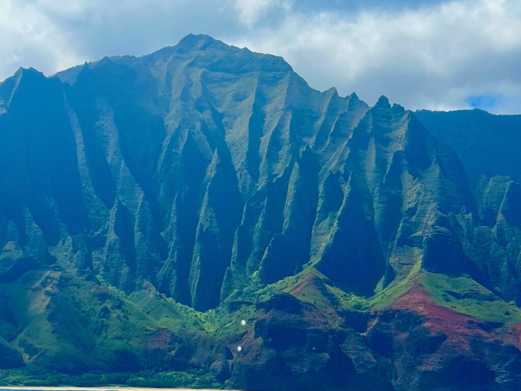 The lush cathedral portion of the Na Pali Coast in Kauai