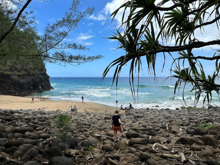 Hanapaki'ai Beach on the Kalalau Trail in Kauai