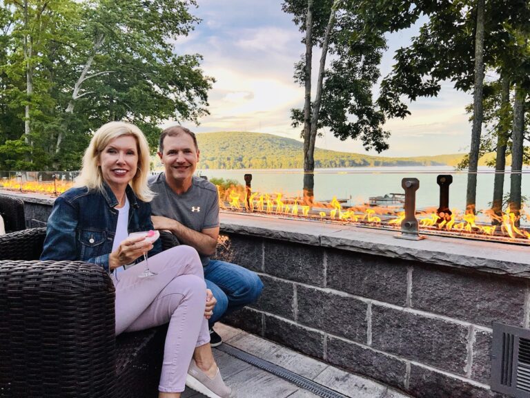 Lakefront patio of Firewater Kitchen & Bar Restaurant in Deep Creek Maryland