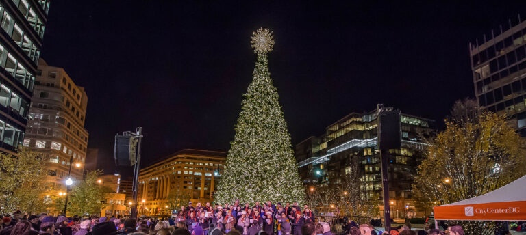 Christmas tree at CityCenter in Washington DC