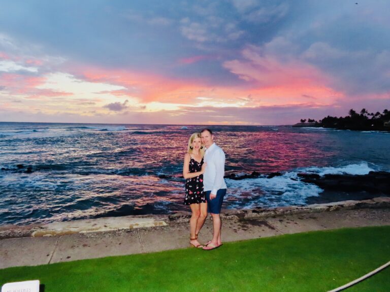 Sunset at the Beach House restaurant in Kauai