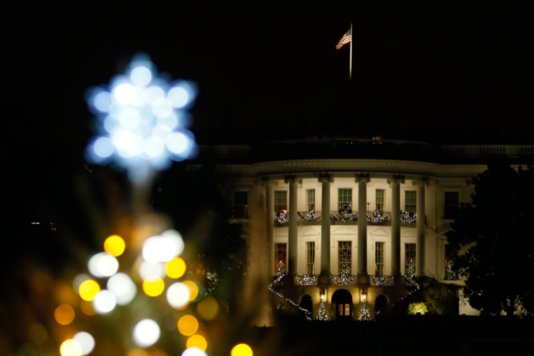 White House Christmas Decor in Washington DC