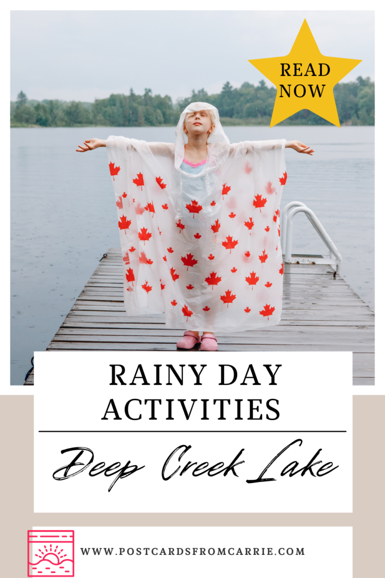 Rain on the pier at Deep Creek Lake In Maryland