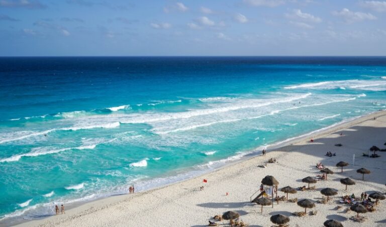 Playa Delfines beach in Cancun Mexico