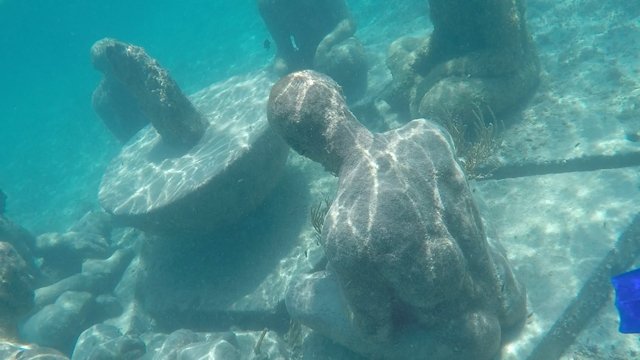 Snorkeling at Underwater Museum in Cancun Mexico