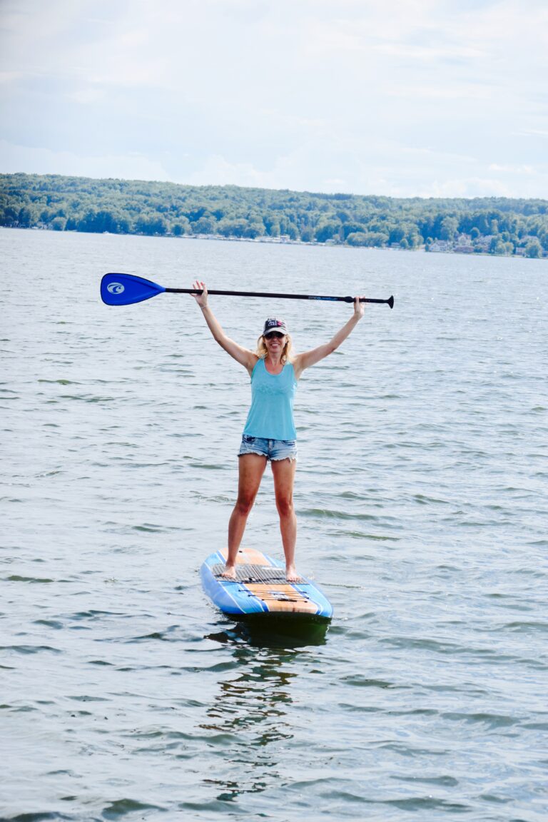 Paddle boarding in Deep Creek Lake, Maryland