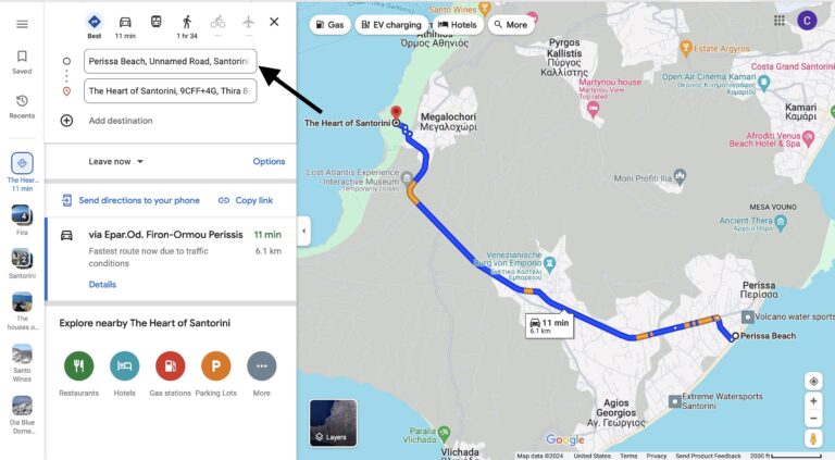 Google Maps Determines driving distances for vacations