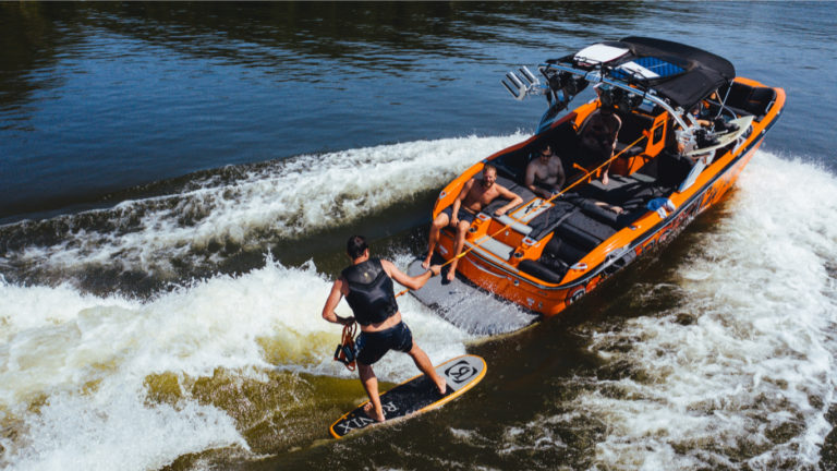 Wake Surf Boat in Deep Creek Lake Maryland