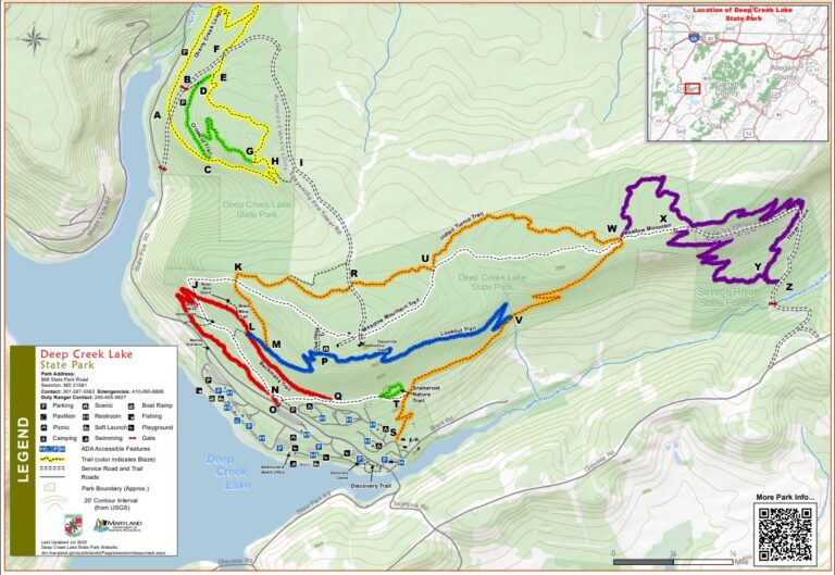 Deep Creek Lake State Park Trail Map