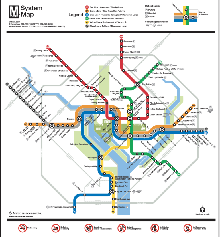 Washington DC Metro Map