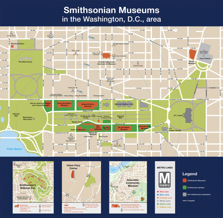 Map of the National Mall Washington DC