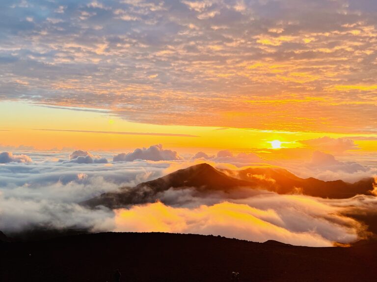 Sunrise on top of Haleakala Crater in Maui, Hawaii