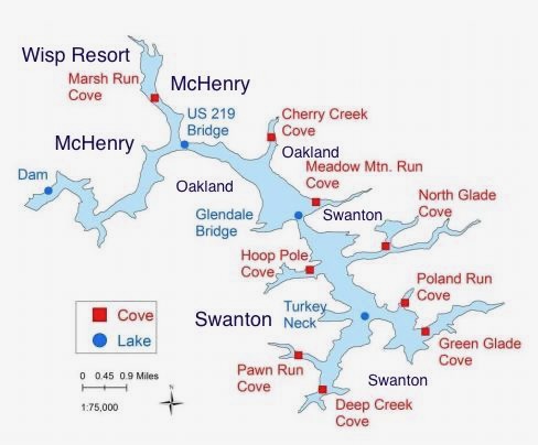 Map of Deep Creek Lake, Maryland-Best Places to Stay