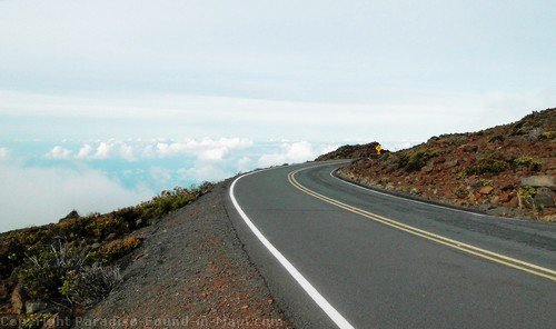 Driving to Haleakala Crater in Maui Hawaii