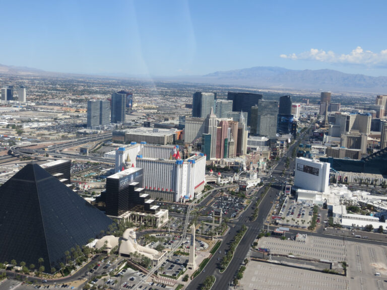 Helicopter over the Las Vegas Strip on Grand Canyon Tour