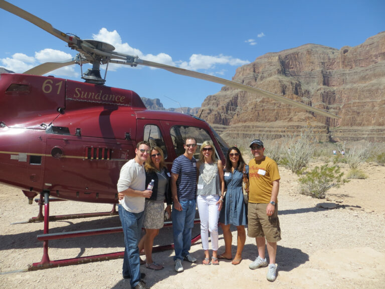 Helicopter Landing on Grand Canyon Floor