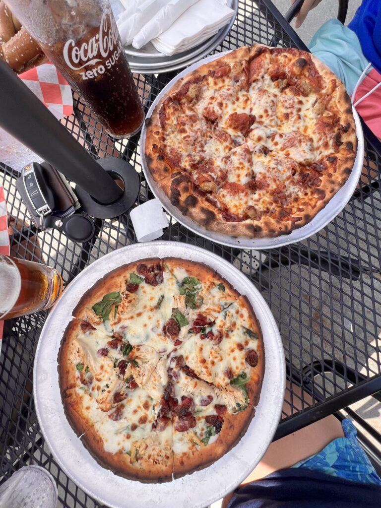 Gluten Free Pizza at Mountain State Brewing in Deep Creek Lake, Maryland