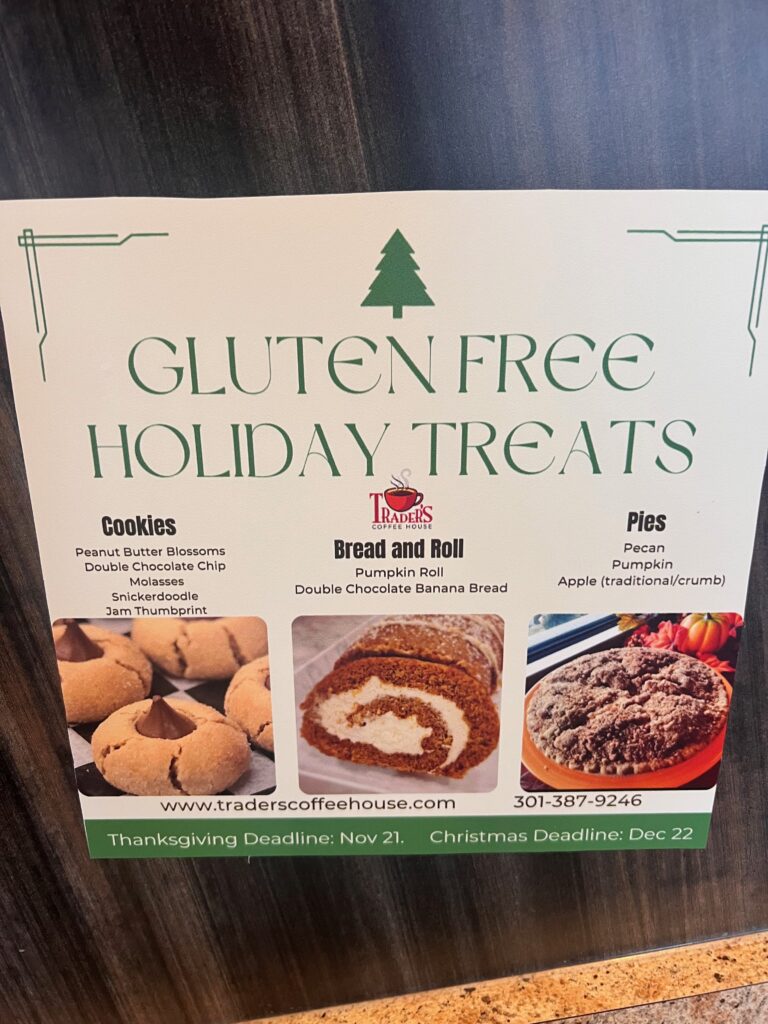 Gluten Free Pastries at Trader's Coffee House Deep Creek Lake MD