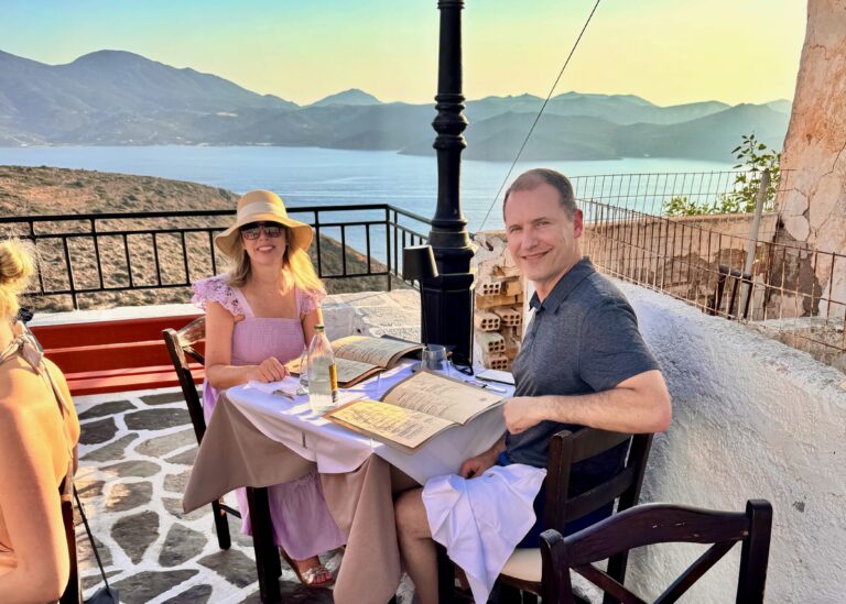 Sunset Dinner at Bariello in Milos, Greece