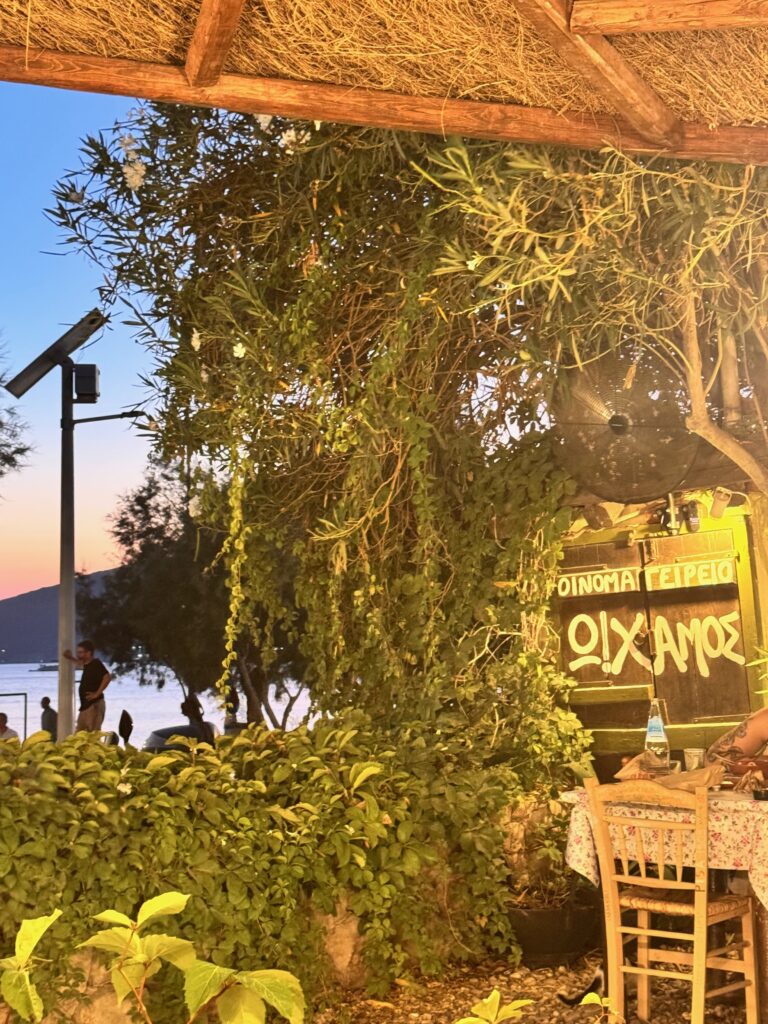 Dinner at O'Hamos in Milos, Greece