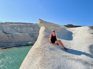 Sarakiniko Beach in Milos Greece
