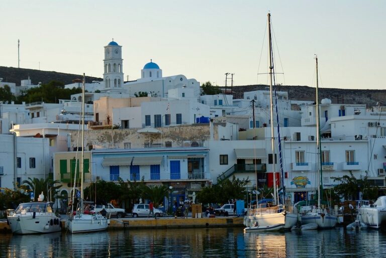 Port of Adamantas in Milos Greece