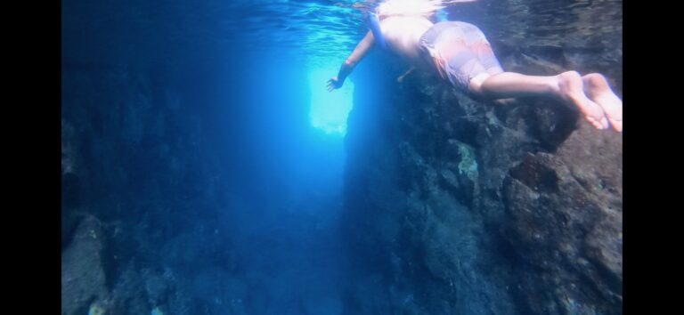 Snorkeling in Sikia Cave in Milos Greece