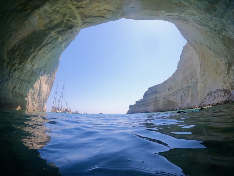 Snorkeling in Kleftiko, Milos Greece