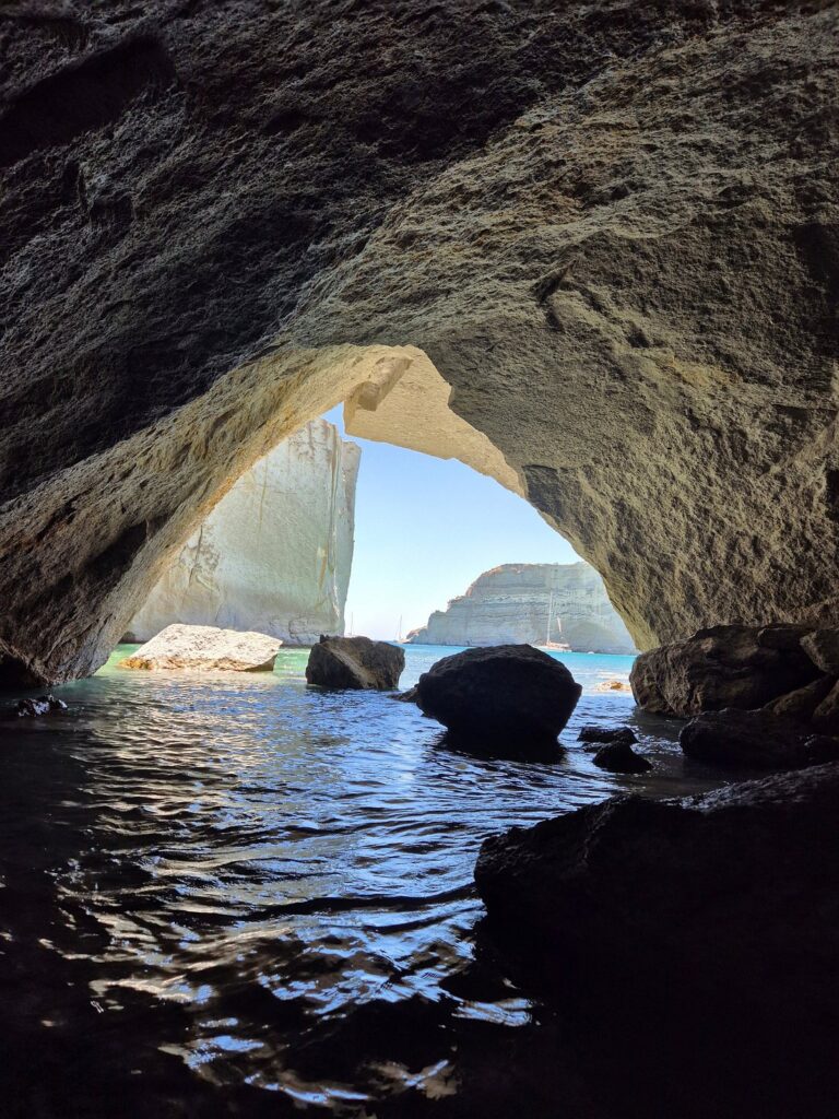 Sea Cave in Kleftiko, Milos, Greece