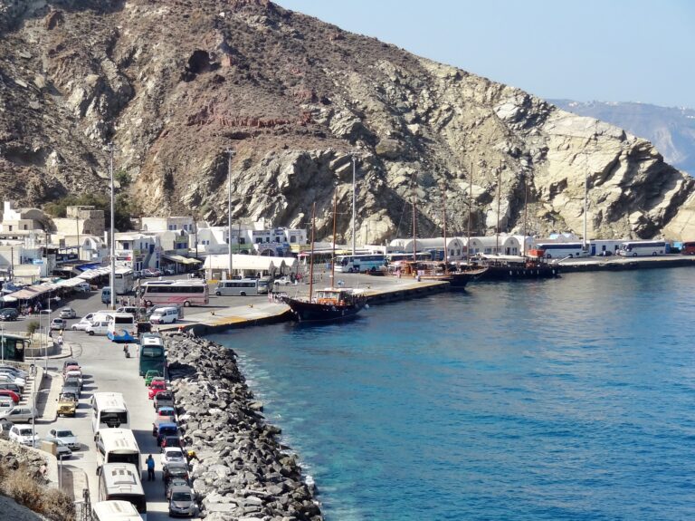 Ferry Port in Santorini, Greece