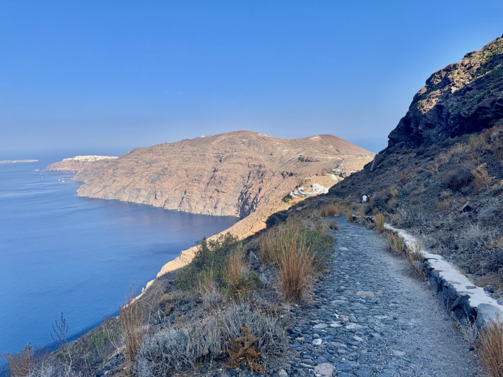Hike from Fira to Oia in Santorini, Greece