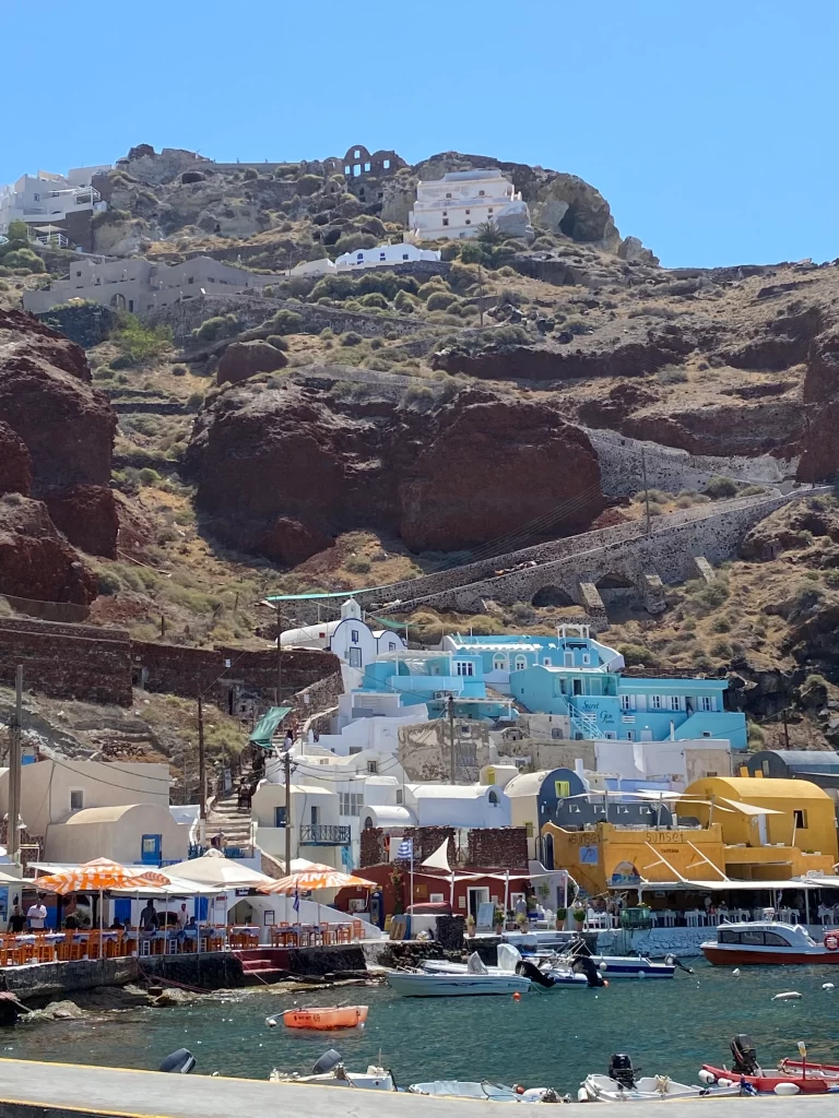 Ammoudi Bay in Santorini, Greece steps up to Oia