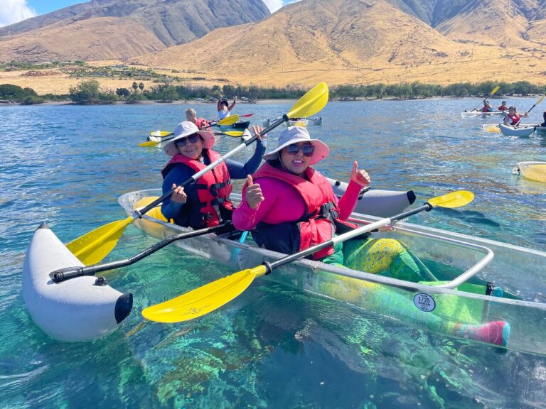 Clear kayak tour in Maui, Hawaii