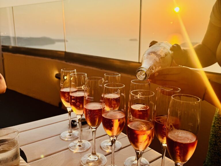 sunset wine tour in Santorini Greece