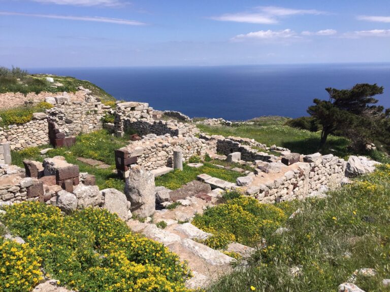 Ancient Thera in Santorini Greece